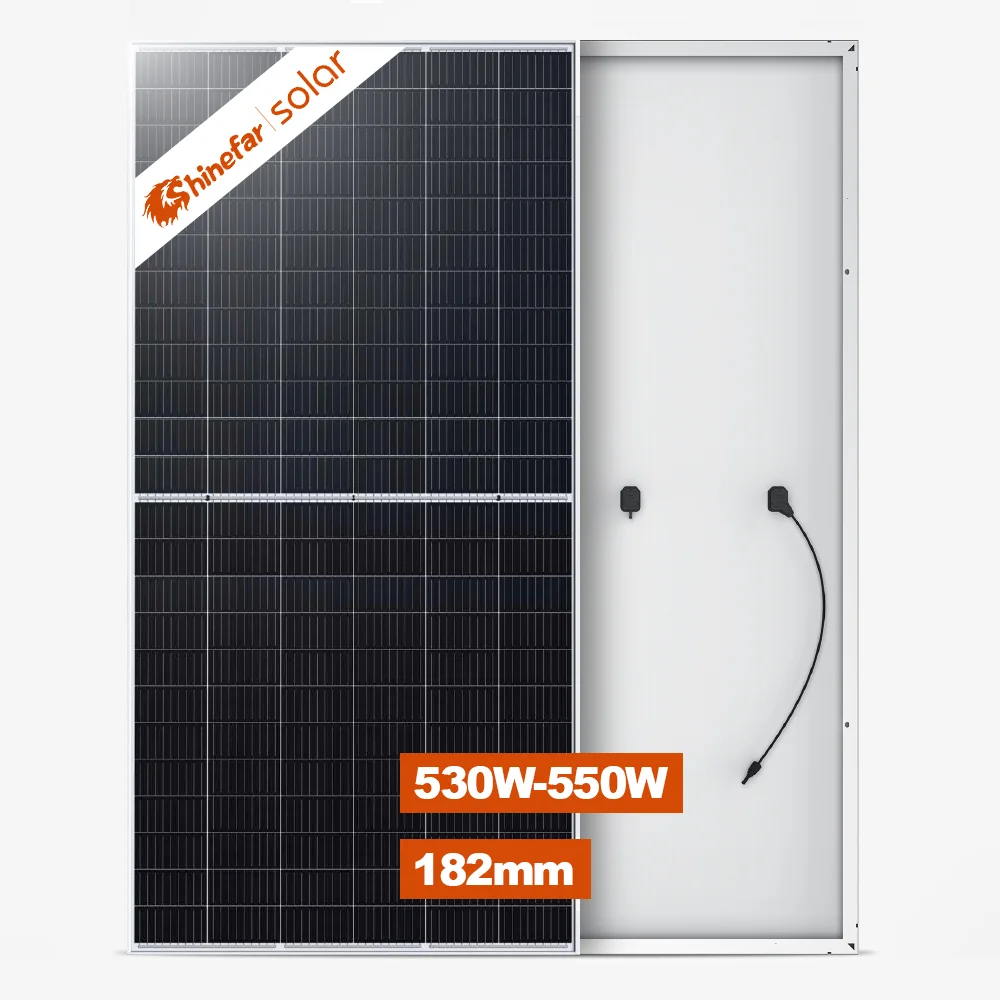 Shinefar solar panel 530w 540w 550w new 182 solar panel mono solar panel for solar project