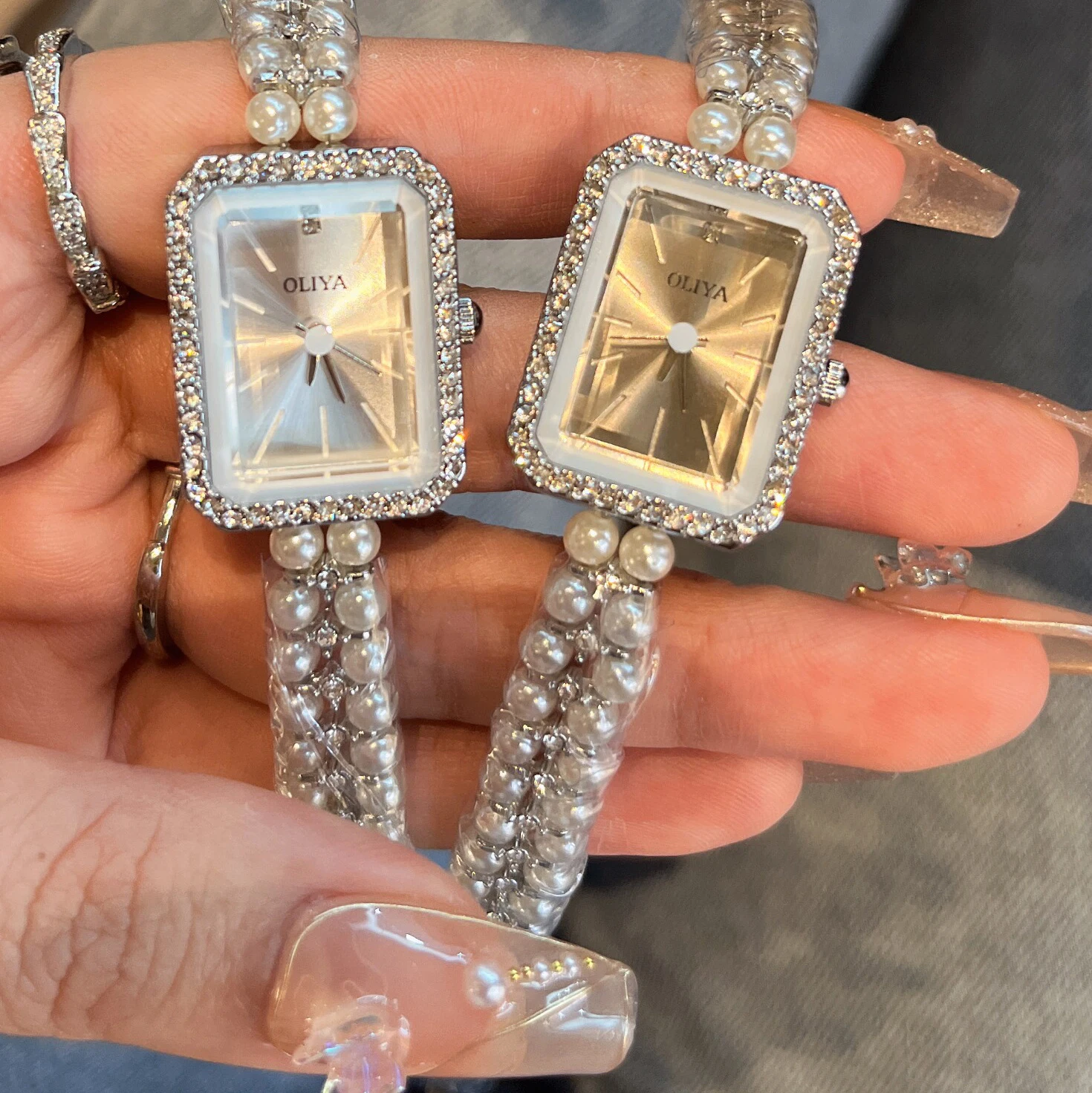 Lot De 2 Bracelets De Montre Vintage Pour Femme - Cuir Véritable - Largeur 12 Mm - Neuf Sans étiquette
