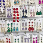 Wholesale jewelry Bulk Earrings Elegant Vintage Style colorful Dangle rhinestone Earrings for women