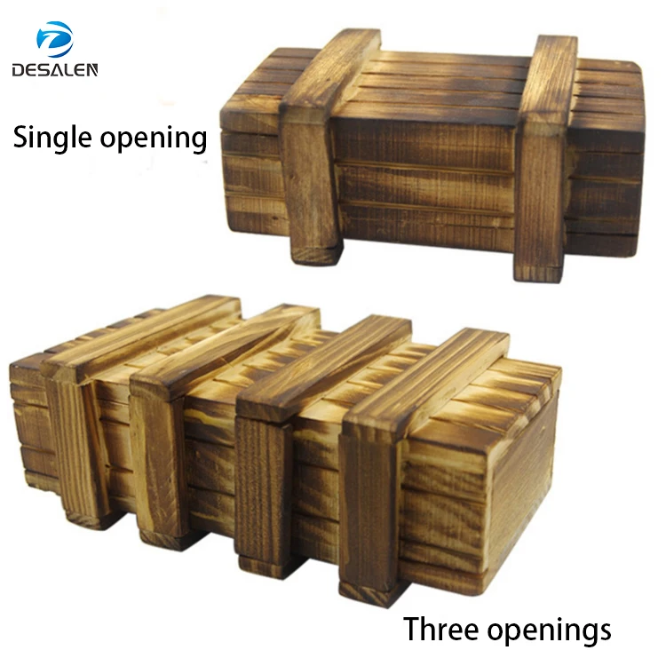 Детская деревянная Магическая игрушка desall, ящик для секретных трюков, коробка для волшебных пазлов