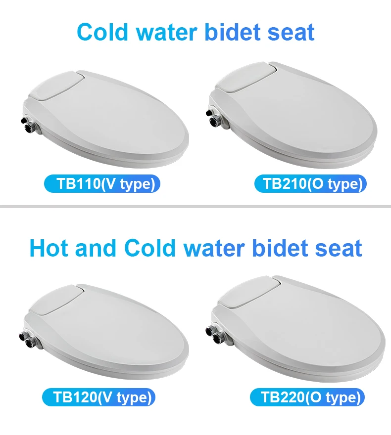 Round Bidet Seat Cover Custom Sprayer Bidet Toilet Seat Mechanical Non Electronic Bidet Toilet Seat For Bathroom factory