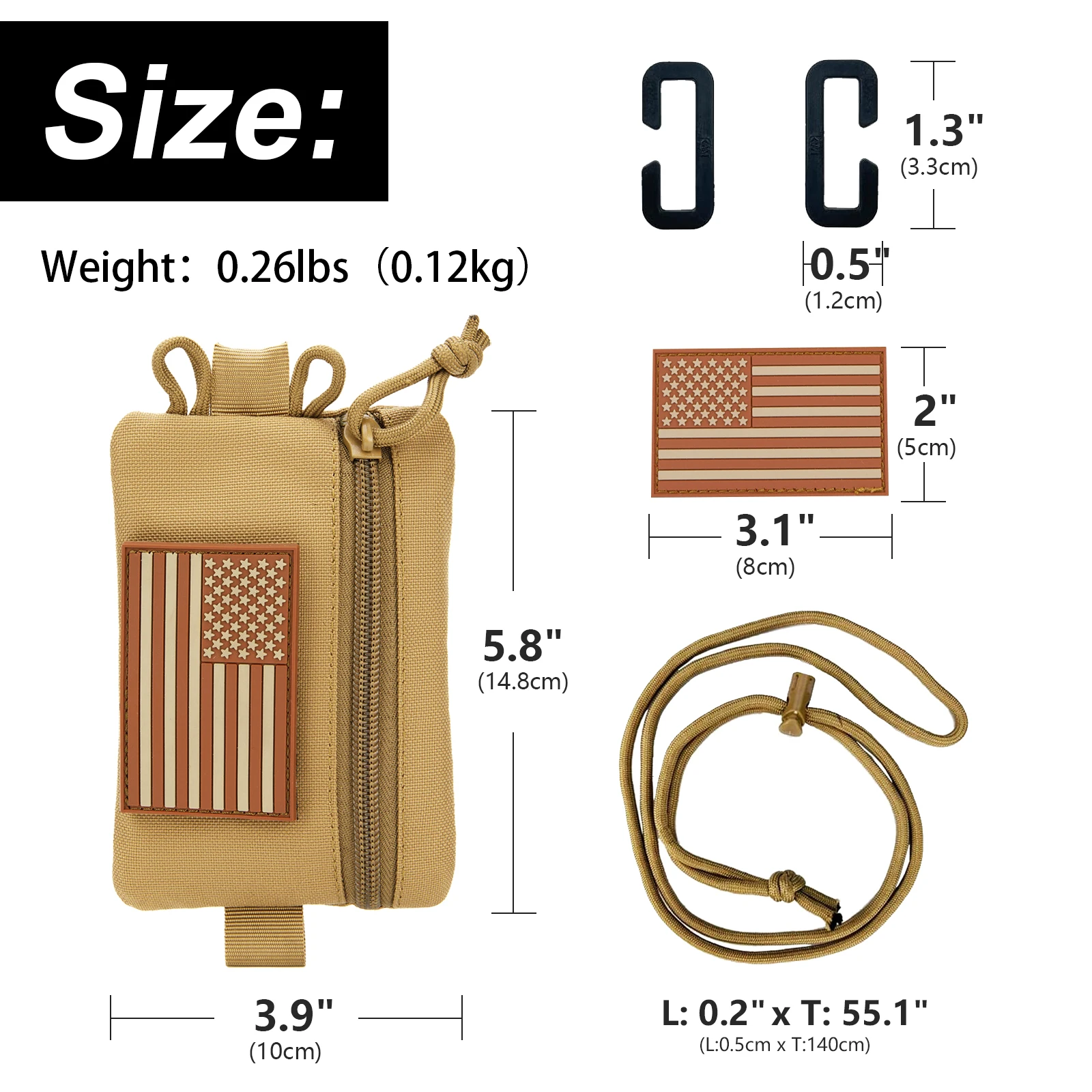 Edc Tactical Pouch Mini Wallet Key Card Carrier Holder Small Travel