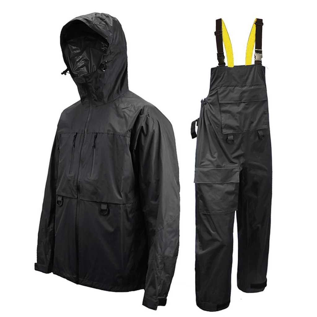 Bass Fishing Rain Gear Suits For Men Women Waterproof Jacket With Bib ...