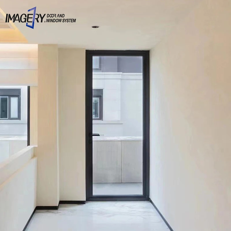 Minimalist Simple Design Double Glazed Soundproof Aluminum Door and Window Glass Casement Manual Opening Finished Supplier