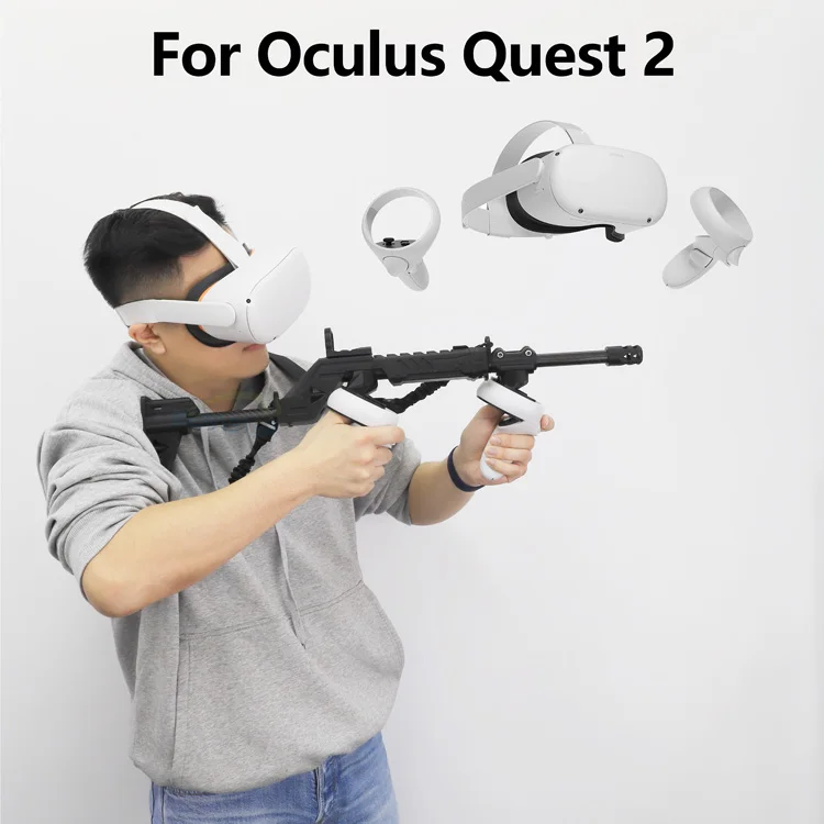 Vr Accessories Controller Gun Stock With Sling Stabilizer For Oculus Quest 2 Gamepad