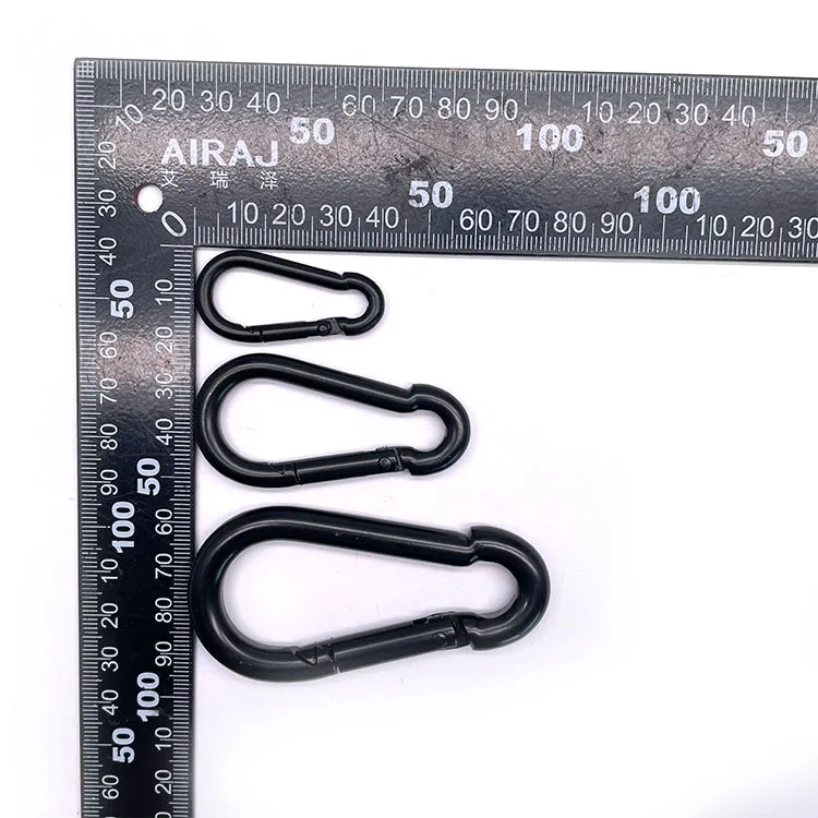 Factory Direct Gourd Shape Snap Hook Black Spray-paint Carabiner Rope Outdoor Hanging Accessory Hammock