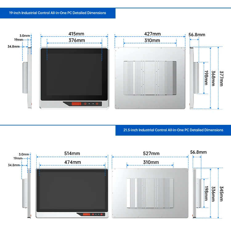 17 Inch Touch Panel PC Industrial All in One Computer with Intel N100 VESA Mount for Automation