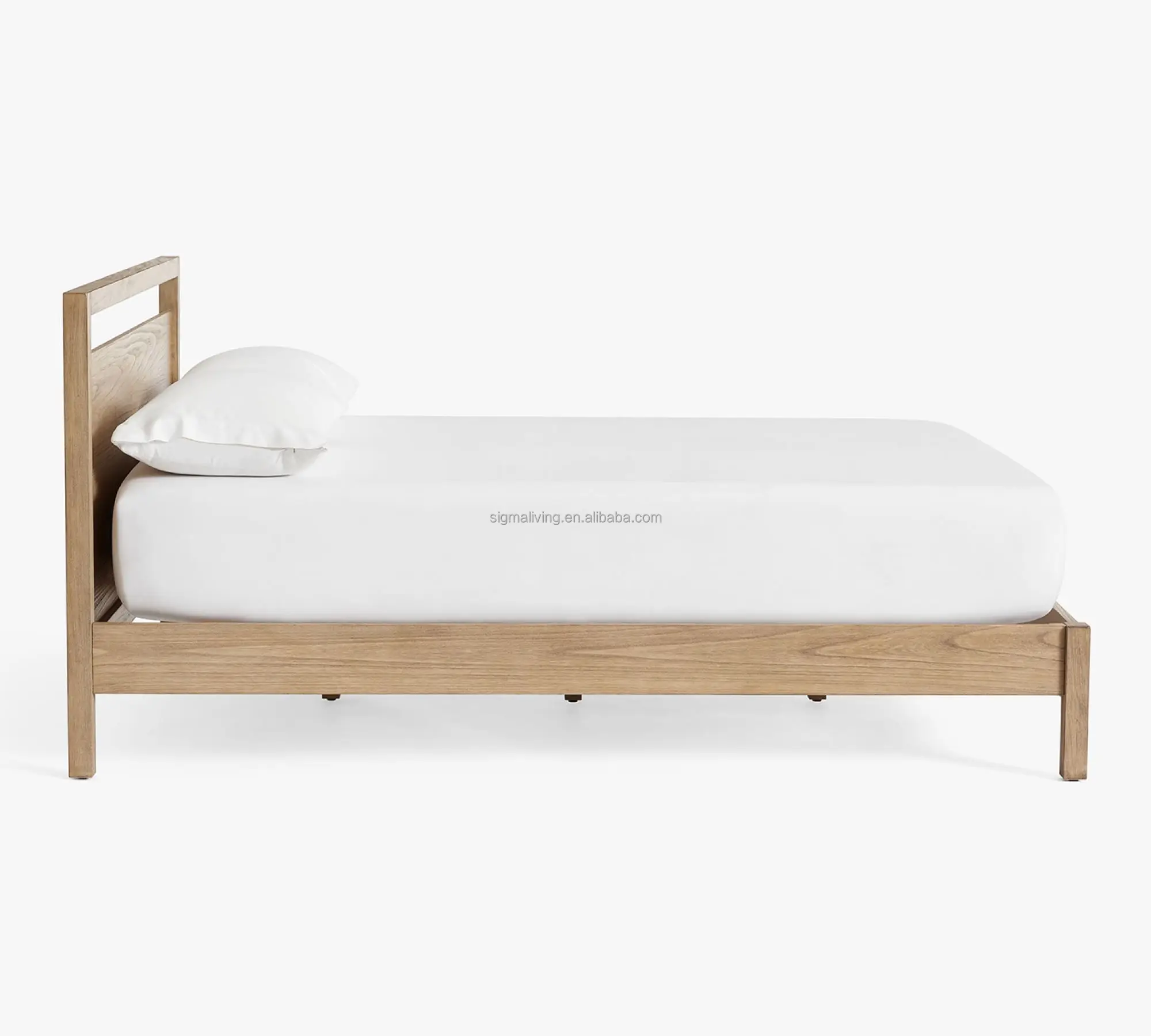 Bedroom big hotel bed indoor furniture wood platform bed