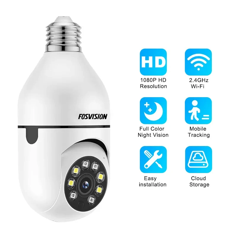 Fosvision 2mp Wireless Surveillance Light Bulb Camera Pt Smart Cctv