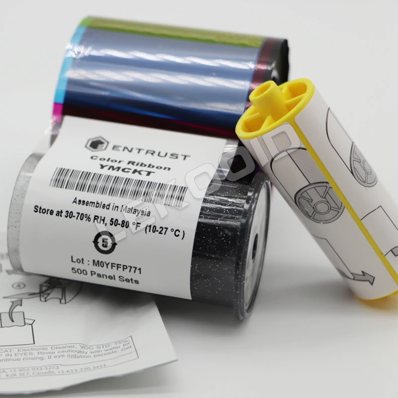 Ds2610 Ribbons Entrust Sigma DS Series YMCKO Color Ribbon Kit for Thermal Transfer ...