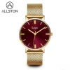Round Case+Wine Red Sunshine Dial 06