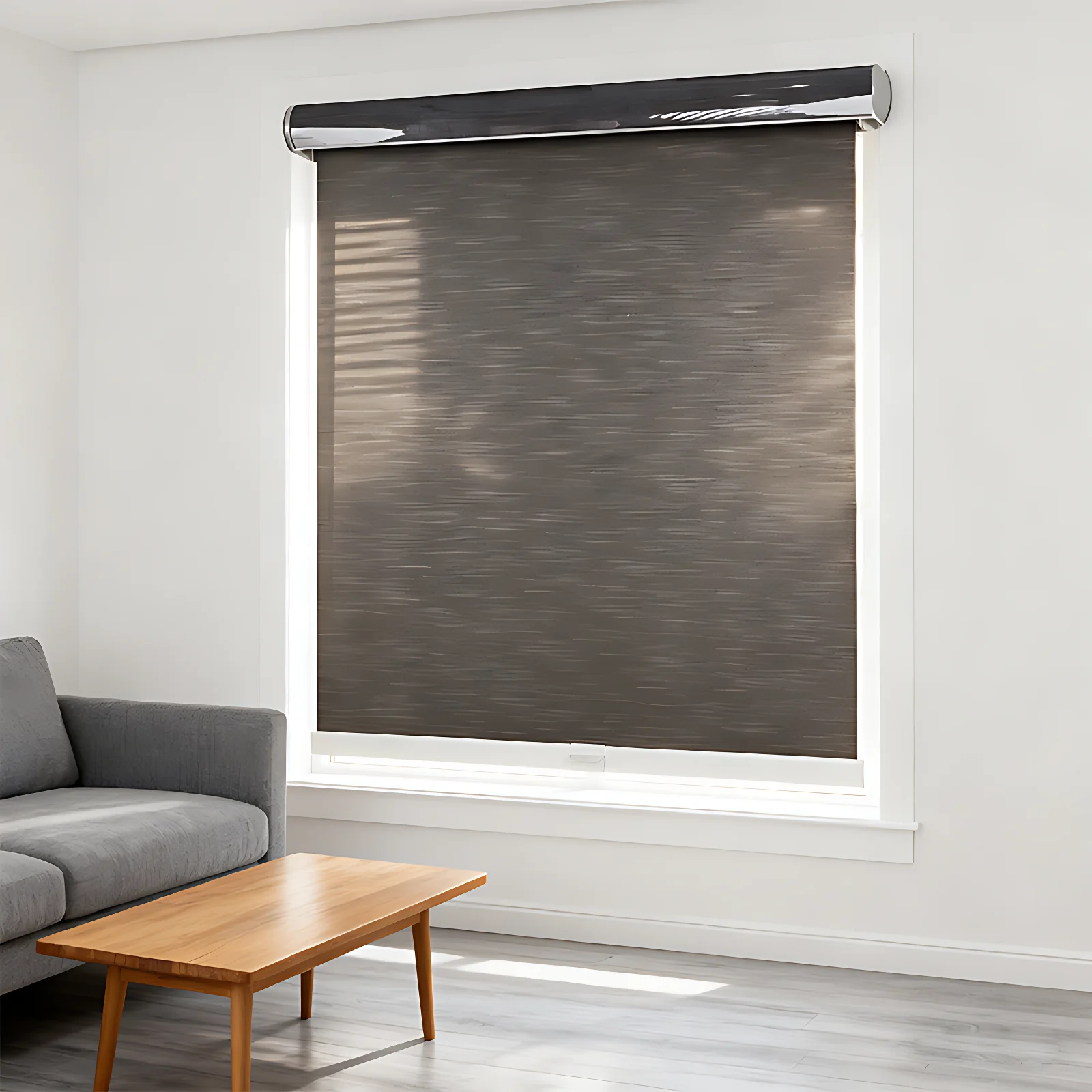 Cordless Roller Shade Modern Textured Window Shades - Safe No-Cord Light Filtering/Blackout for Home Office Easy Installation
