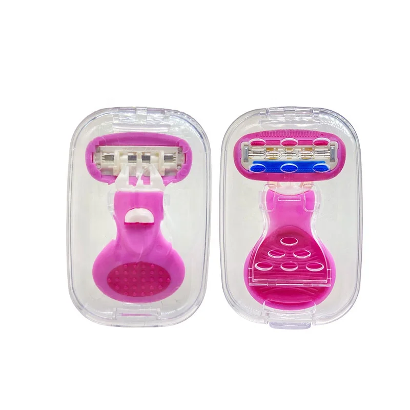 Mini Size Woman Replaceable Razor with Triple Blade Plastic Cover for Face Body Underarm Shaving