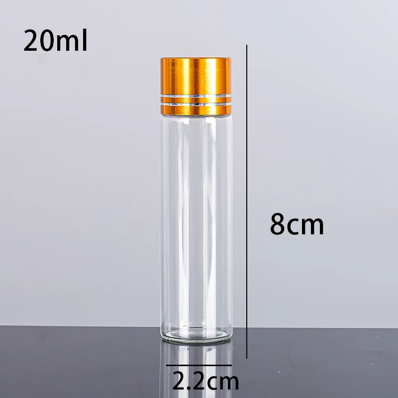 Glass Vials 5ml 10ml 20ml 25ml 30ml Mini Sealing Cosmetic Attar Oil Bottle Tester Bottle Tube With Spiral Cap