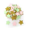 Stella da 3 cm - rosa, verde chiaro, oro