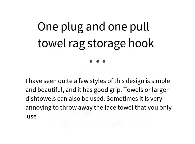 Kitchen rag stopper Dish washing cloth stopper perforation-free Creative towel shelving plug hook clip rag storage rack manufacture