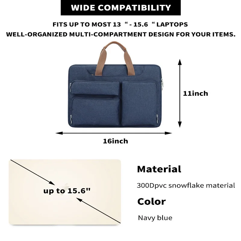 Wholesale 15.6'' Business Trip Laptop Bag Large Computer Laptop Shoulder Bag Custom Laptop Bag