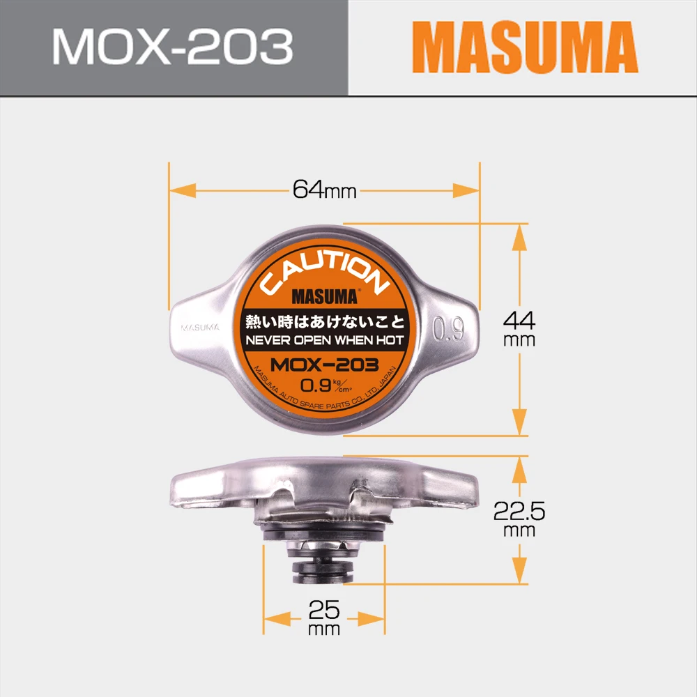 MASUMA MOX-203 Toyota Radiator Cap 0.9 Upper Radiator Cover