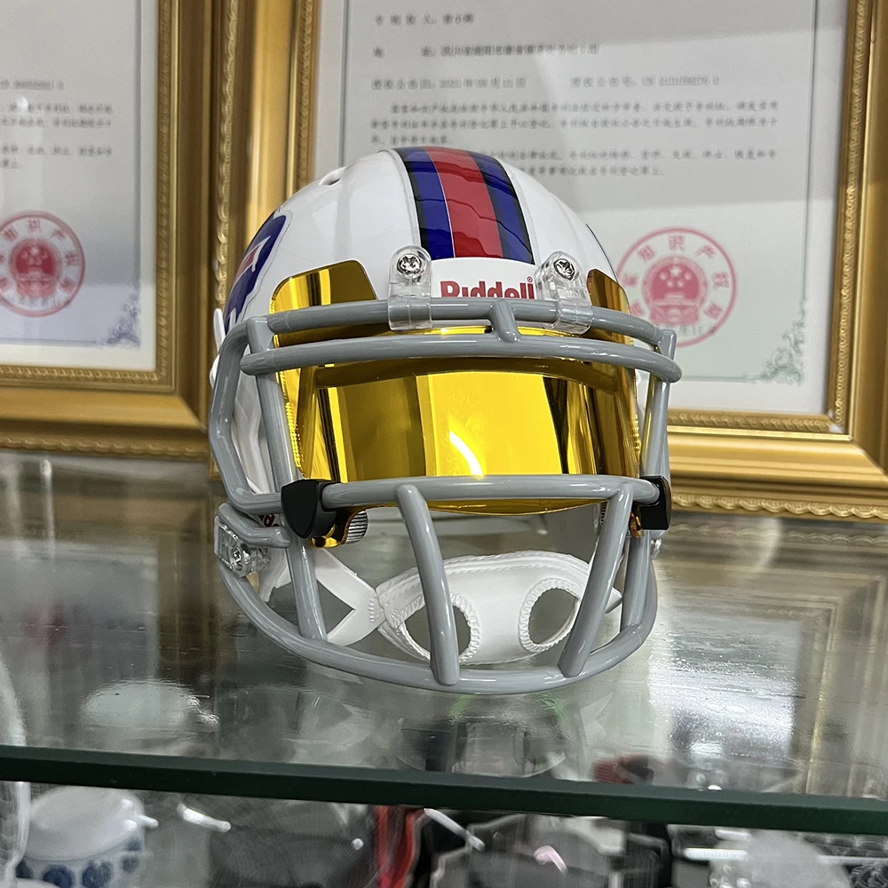Mini Football Helmet Visor with Clips Display Helmet Eye Shield