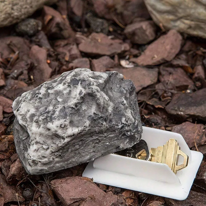Schlussverkauf Schlsselschutz im Auenhof versteckter Trschwellen-Fake  Rock Schlssel-Schlsselstein