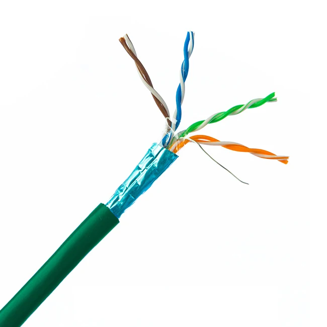 LSZH shielded cat 5e cable 1000ft pull box 0.5mm solid bare copper pass test cat5e ftp cable 4pr - ANKUX Tech Co., Ltd