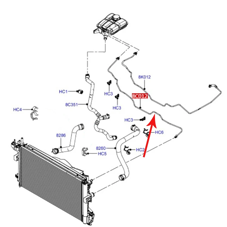 Tubo Del Radiatore Sotto Fiat 600/600 D - Ricambi Axel Gerstl Per Fiat - 7