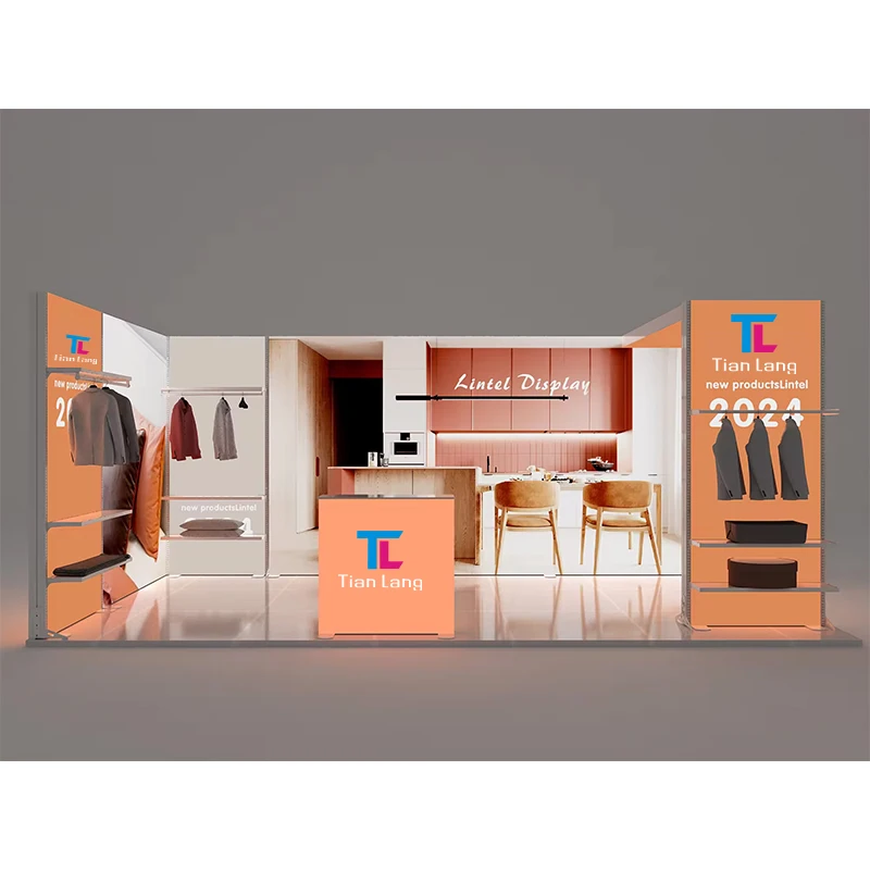 TianLang Customized Reusable Easy to Install Tradeshow Booth 10'x10' Fabric Seg exhibition Lightbox