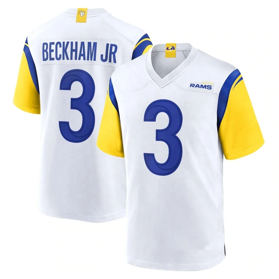 Men's Los Angeles Rams Odell Beckham Jr. Nike Black Super Bowl LVI Game  Fashion Jersey