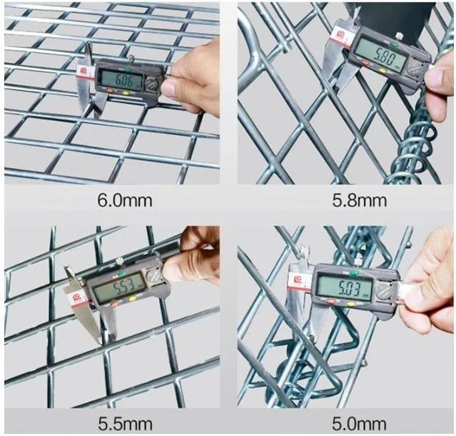 Industrial Cargo & Storage Equipment Stackable Welded Steel Metal Wire Mesh Pallet Cage Containers Wheels for Material Handling