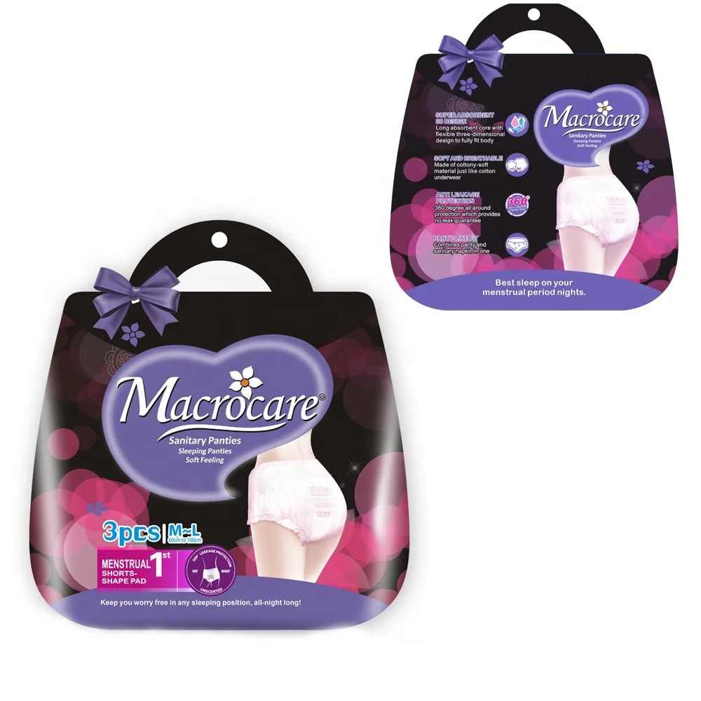 Macrocare Disposable Soft Cotton Women Sanitary Panties,Lady Menstrual