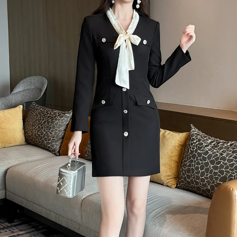 Custom New Model One Piece Casual Dress Office Women Ladies Office Wear  Suits Formal Dresses Vestido