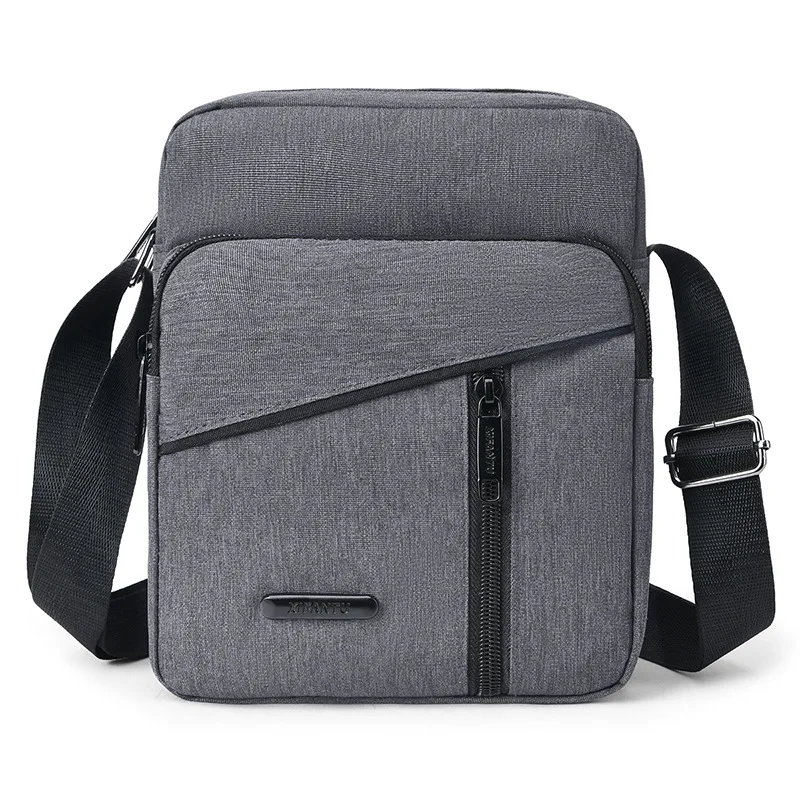 Men's Business Multi-layer Zipper Diagonal Bag Simple Lightweight ...