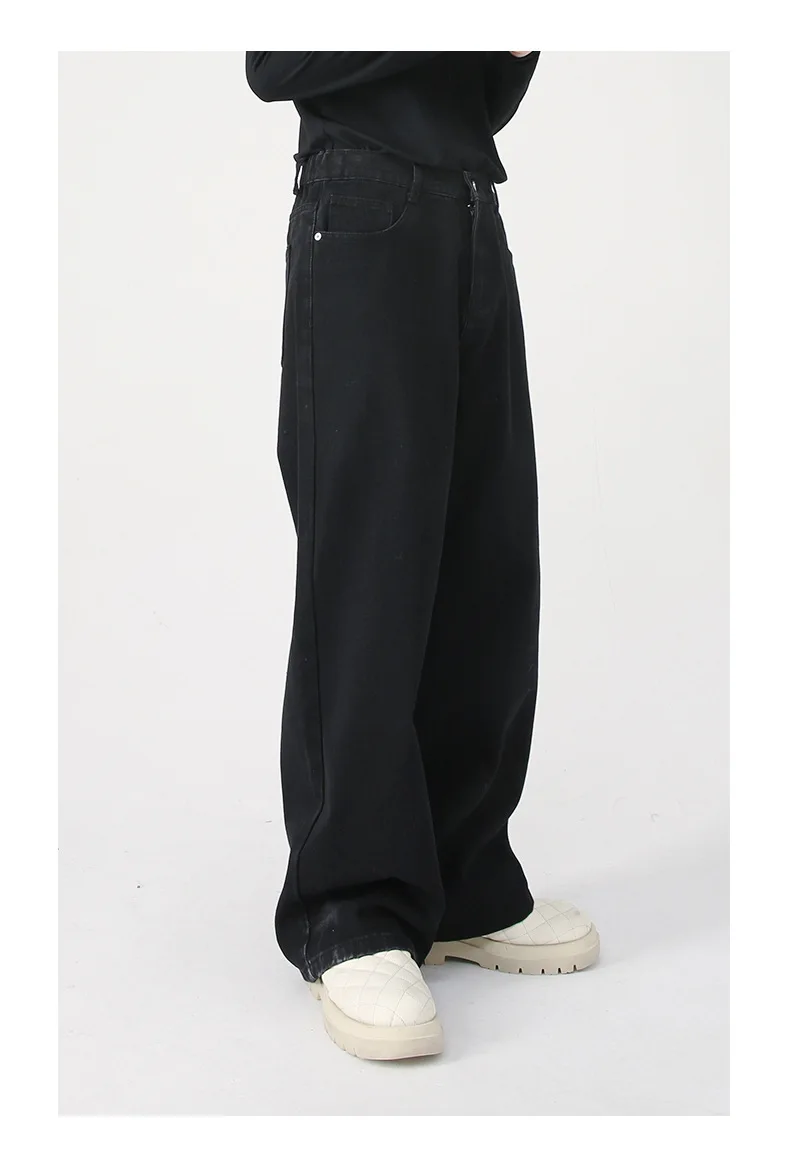 Casual Mens Straight Denim Pants High Quality Vintage Jeans Men Baggy ...