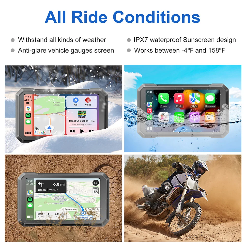 Inch Waterproof GPS Navigator for Motorcycle IYING IMOTO-A7