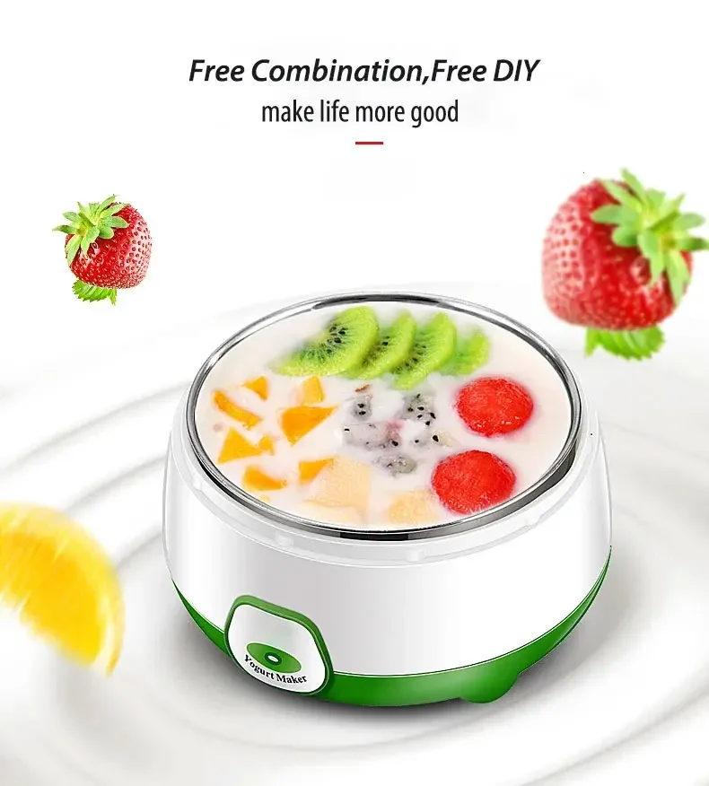 Electric Yogurt Machine Fully Automatic Yogurt Making Machine Multifunctional Cook Machine Stainless Steel Container Yogurt DIY