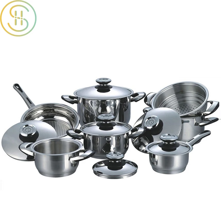 italian stainless steel 12pcs inox cookware