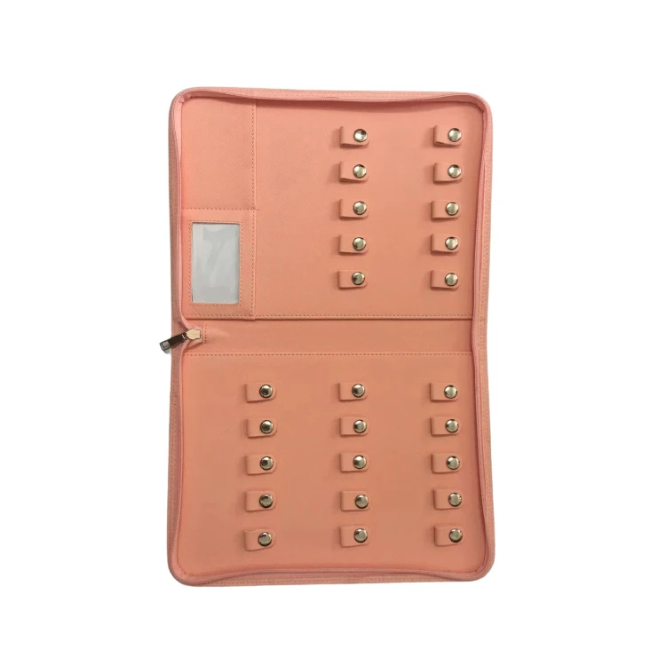 Key Holder Organizer Case In Pu Leather Portable Zipper Manager_voghion.com