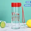 Bright red lid, transparent body, plastic cup