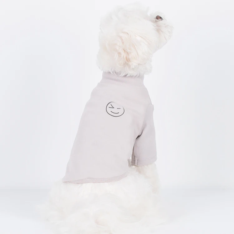 Cheepet Wink Printing Solid Polyester Dog Shirts Plain Shirt for Dogs