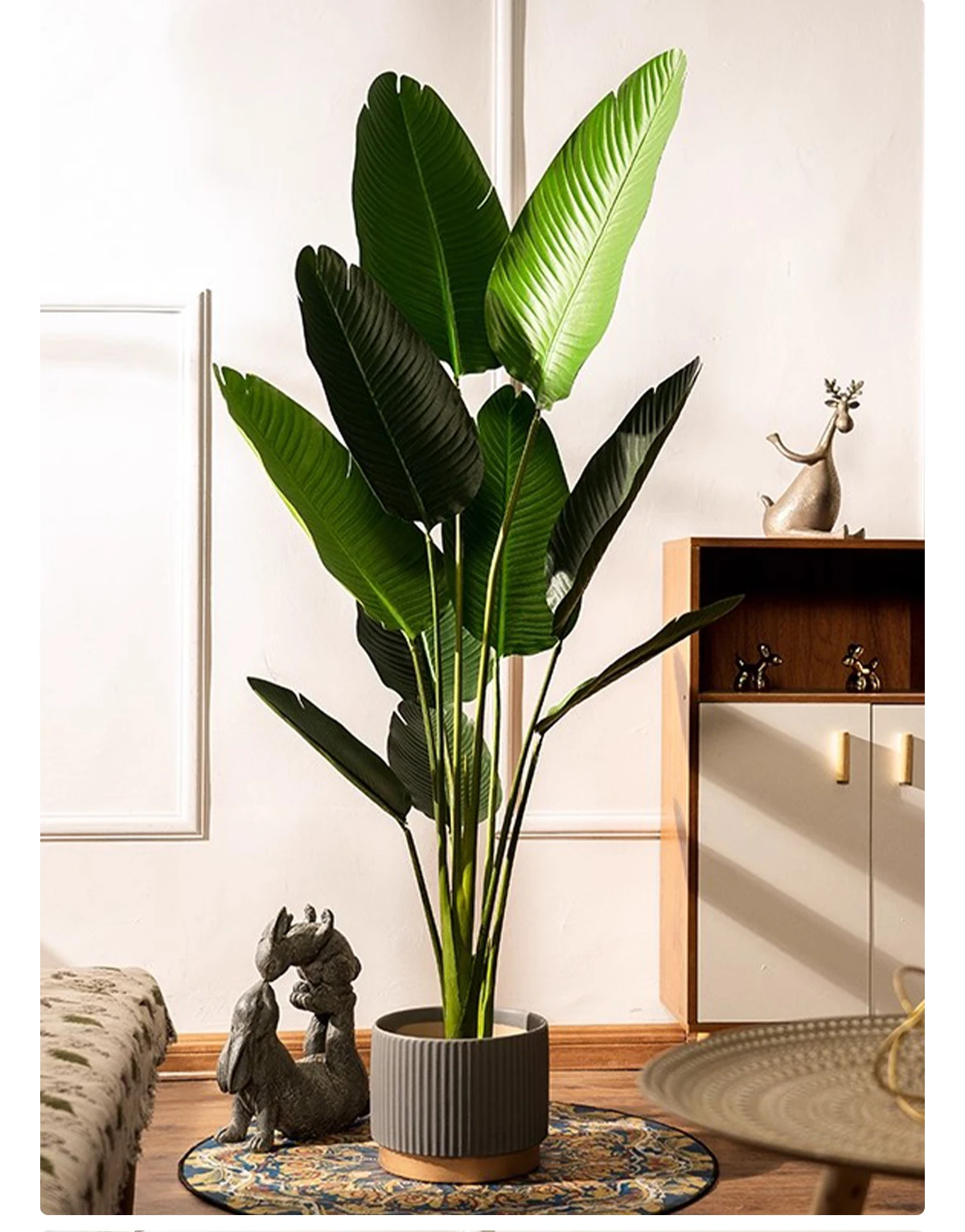 Factory Direct High Quality Realistic Simulation Modern Green Palm Artificial Tree Pot Evergreen Hanging for Indoor Outdoor Use details