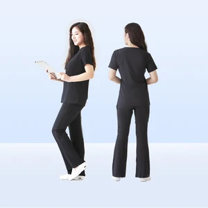 Women's Short Sleeve Top and Jogger Pants Scrubs Suit Medical Nurse Uniforms Sets