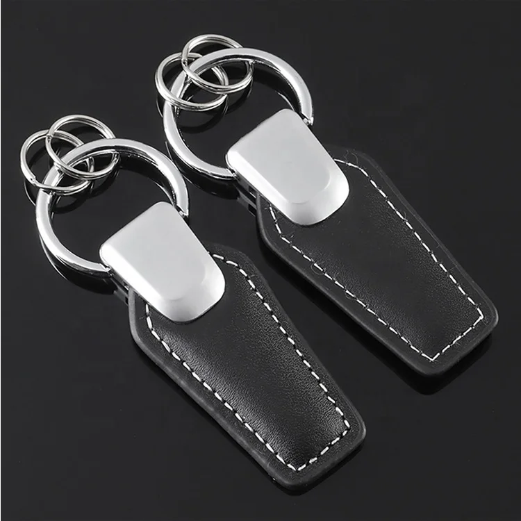 2022 Wholesale Factory Fashion Metal New Key Chain Car Brand Leather Car Logo Custom Key Ring With Gift Box manufacture