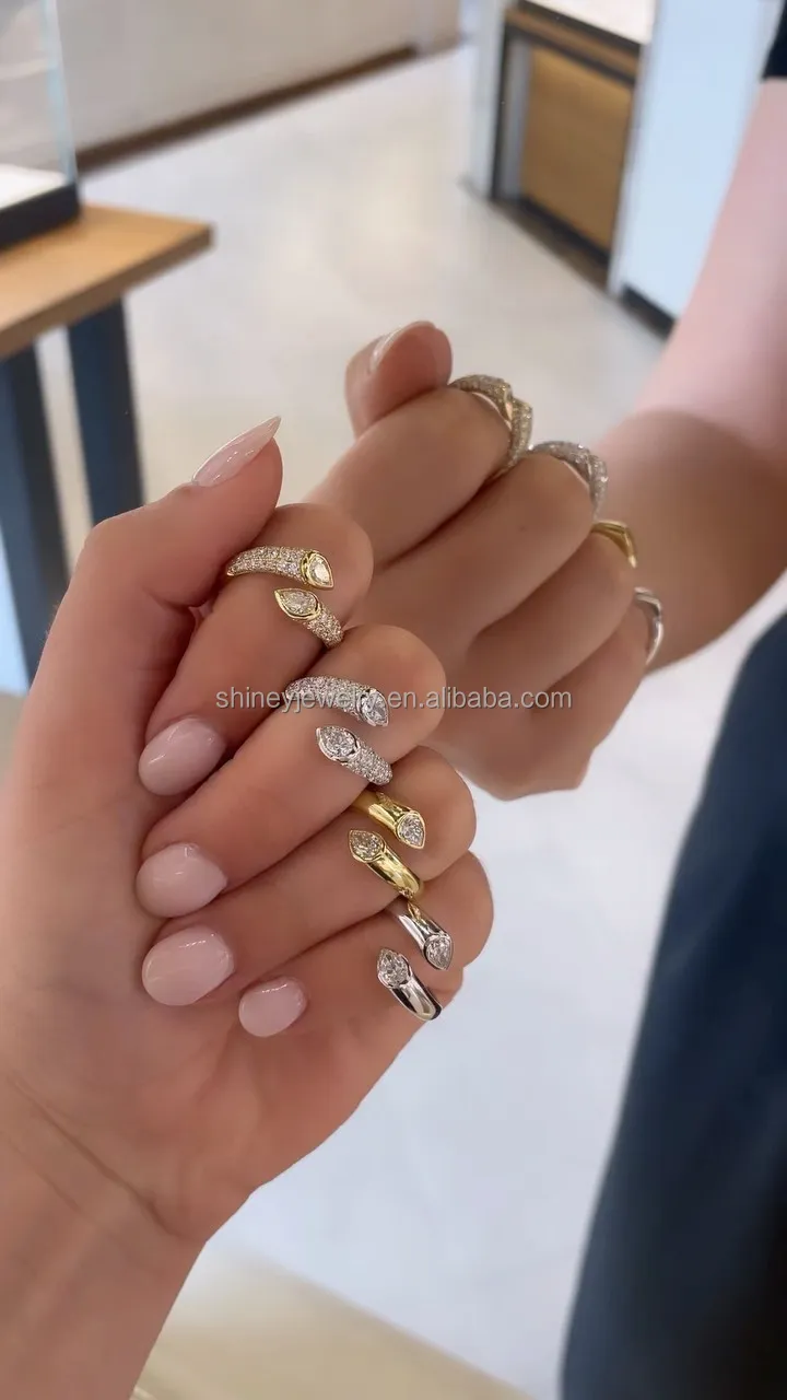 Sparking Bling Silver Gold Plated Trendy Fine Women Jewelry 5a White Cz