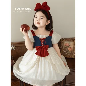 YOEHYAUL X4542 Cute Fancy Baby Dresses Custom Logo Kids Gown Baby Girl Party Dresses Fairytale Princess Birthday Party Frocks