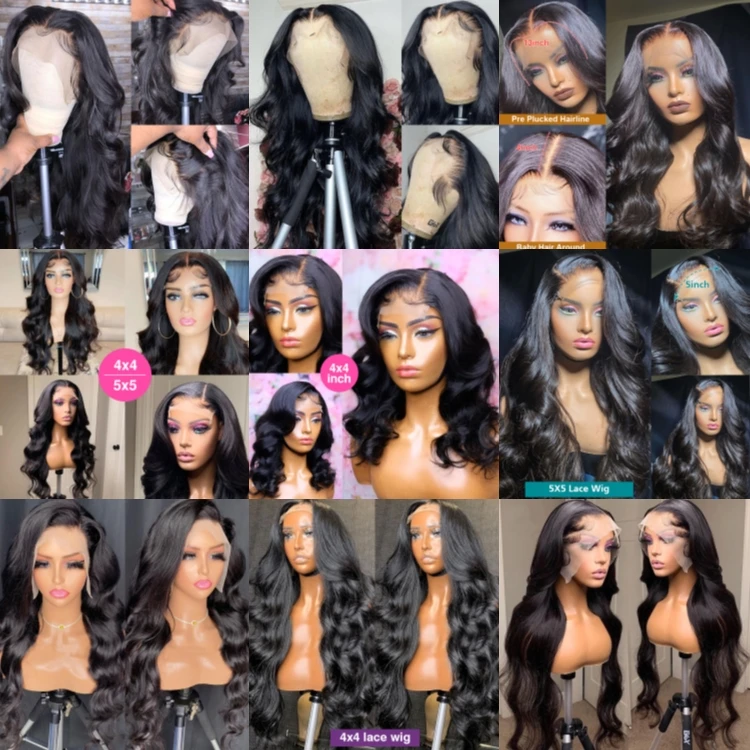 Glueless Body Wave Hd Lace Front Wig Pre Pluck Virgin Human Hair Wigs Preplucked Hd Lace Closure