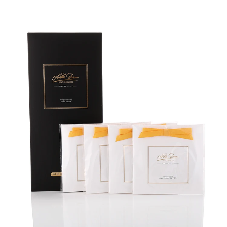 High-end Design Air Freshener Pouch Hanging Ribbon Paper Bag Scented Sachet Fragrance Home Decoration Bedroom Bathroom Closet