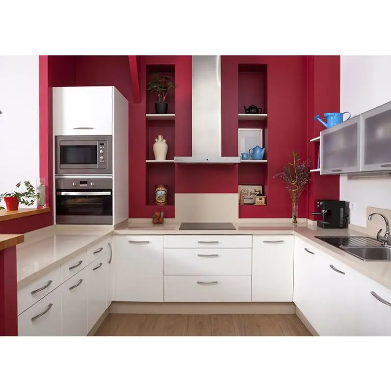 Australian Furniture Cabinet Unit Design Mat Modular Colorful Kitchen Cabinets Base Cabinets 1 Set Modern White Lacquer Painting