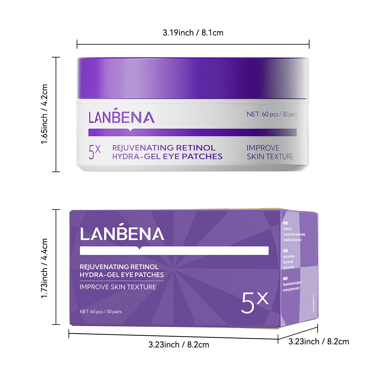 LANBENA New Arrival Eye Patches Hydrogel for Puffy Eyes Dark Circle 60pcs Eye Mask supplier