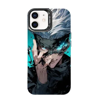 Anime Cartoon Manga-inspired Electroplating PC Hard Case for iPhone 16 14 Pro Max Shockproof Back Cover Shell Mobile Phone Cases
