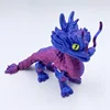 Unicorno rosso e blu lungo 15 cm